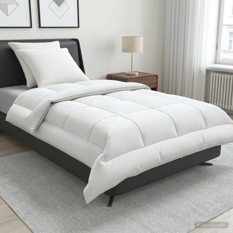 Set de plapumă și perne 3 buc. 140x220 cm Vară 140 GSM Lână Alb