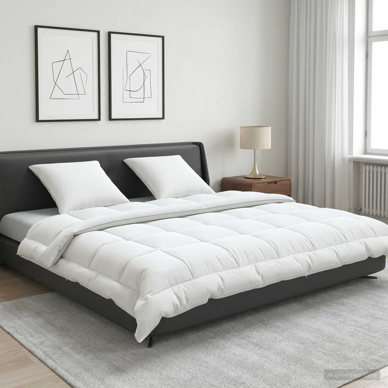Set de plapumă și perne 3 buc. 200x200 cm Vară 200 GSM Lână Alb