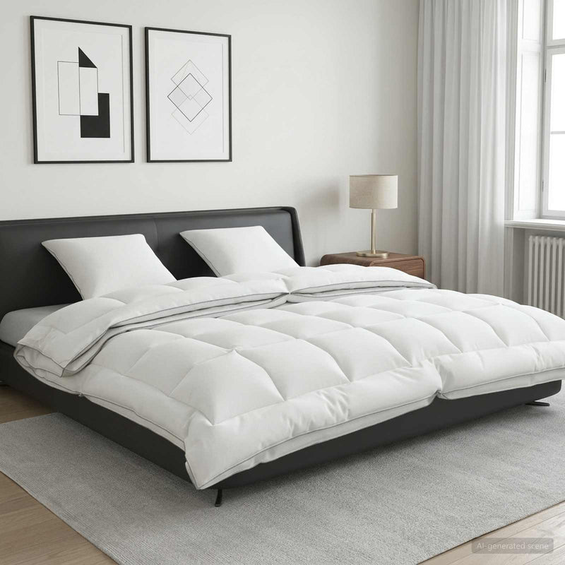 Set de plapumă și perne 3 buc. 200x240 cm 4 anotimpuri Lână Alb