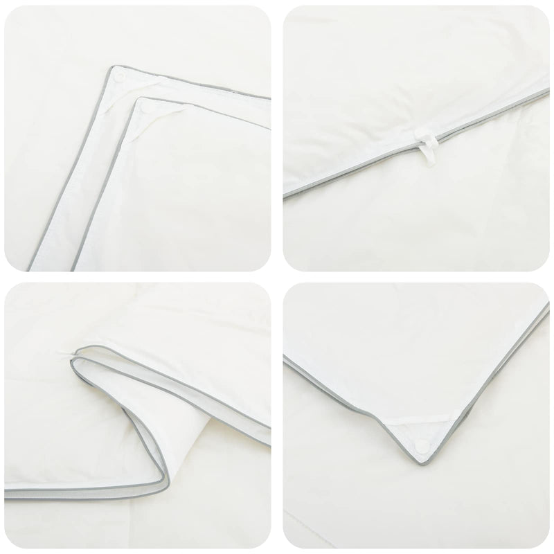 Set de plapumă și perne 3 buc. 200x240 cm 4 anotimpuri Lână Alb
