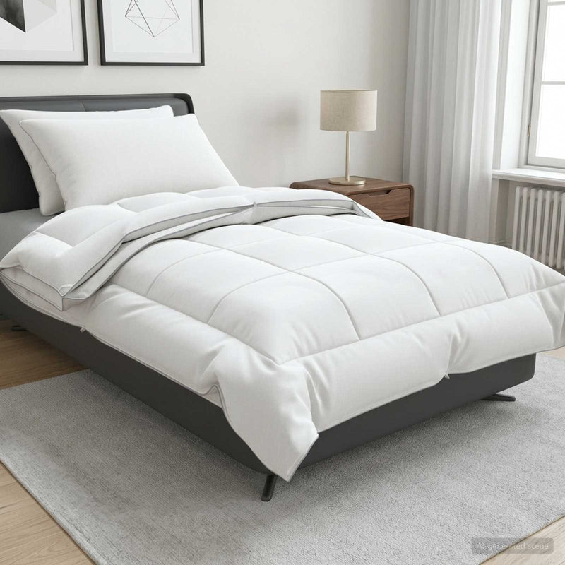 Set de plapumă și perne 3 buc. 135x220 cm 4 anotimpuri Lână Alb