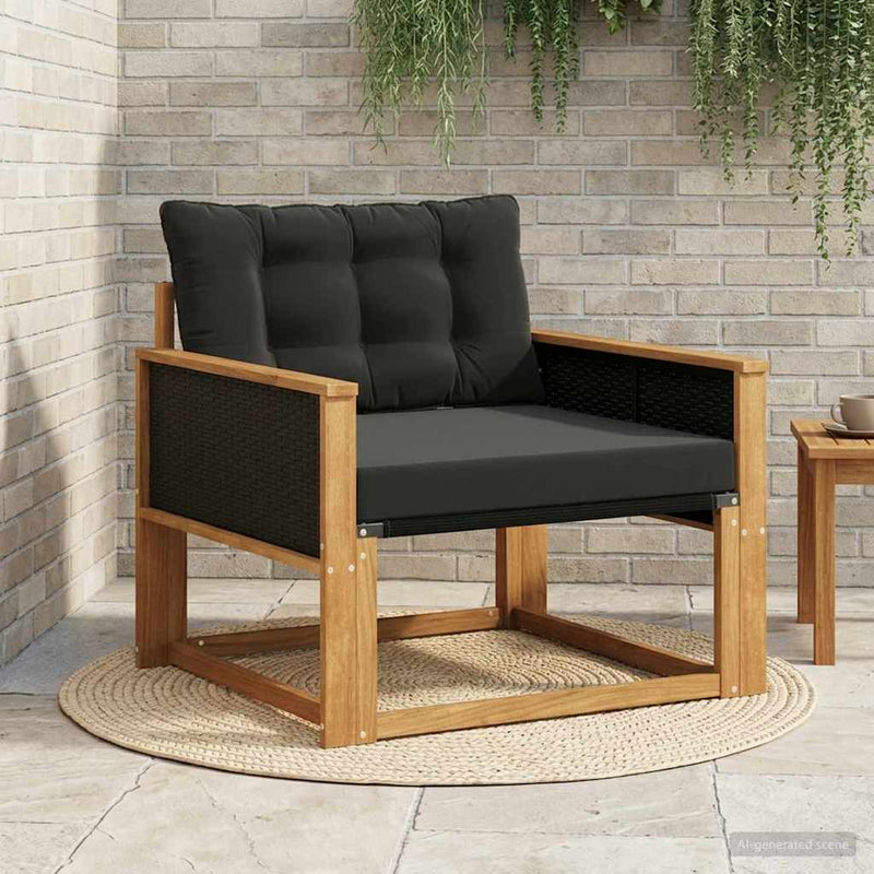 Lemn solid de Acacia și Textilene