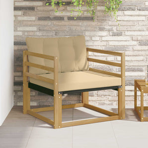 Set de canapele de exterior Lemn solid de Acacia și Textilene