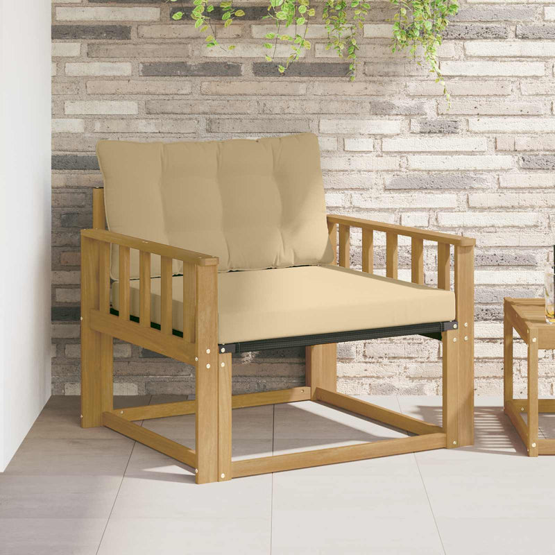 Set de canapele de exterior Lemn solid de Acacia și Textilene