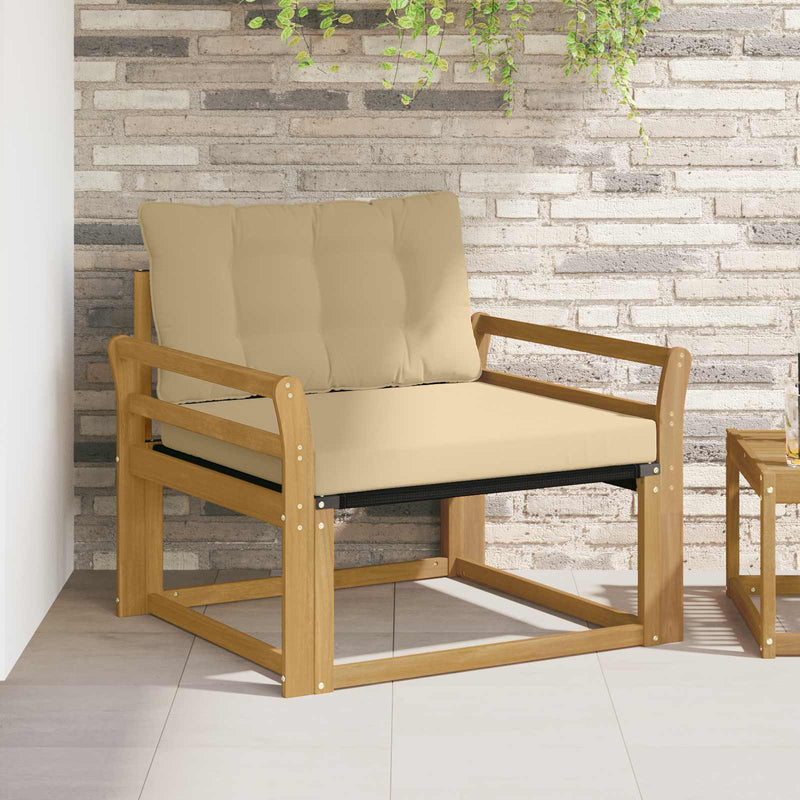 Set de canapele de exterior Lemn solid de Acacia și Textilene