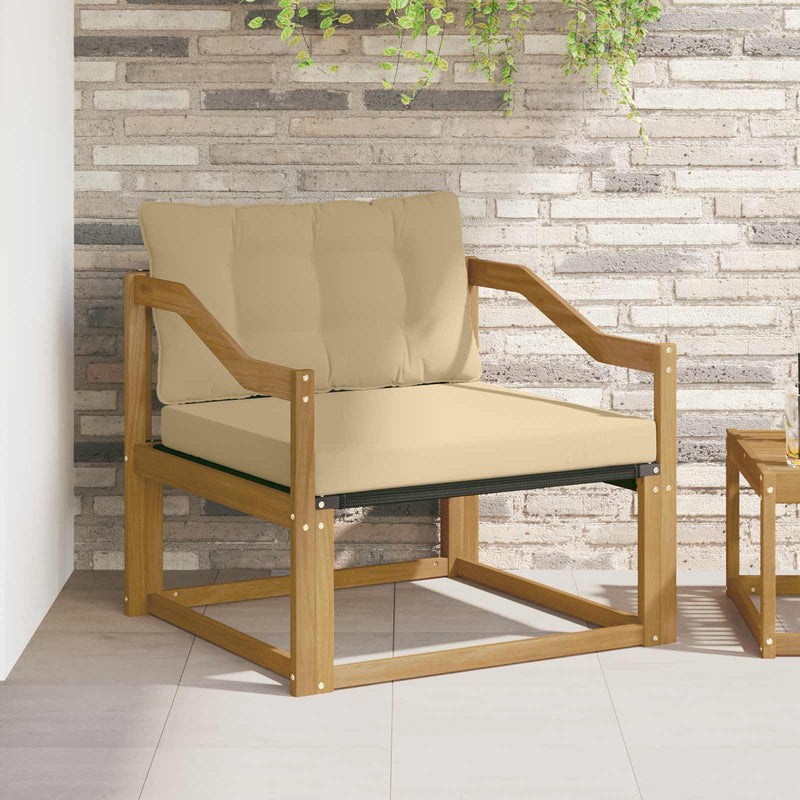 Set de canapele de exterior Lemn solid de Acacia și Textilene