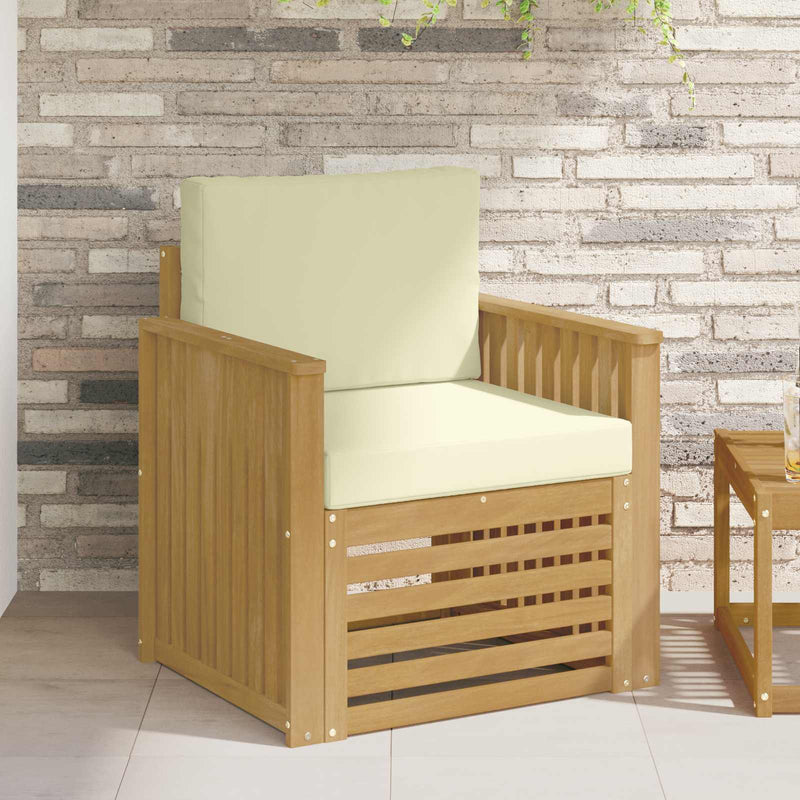 Set de canapele de exterior Poliester Alb