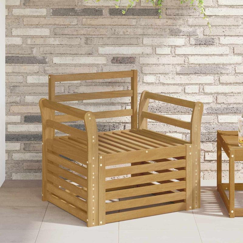 Set de canapele de exterior Lemn Solid de Acacia Alb