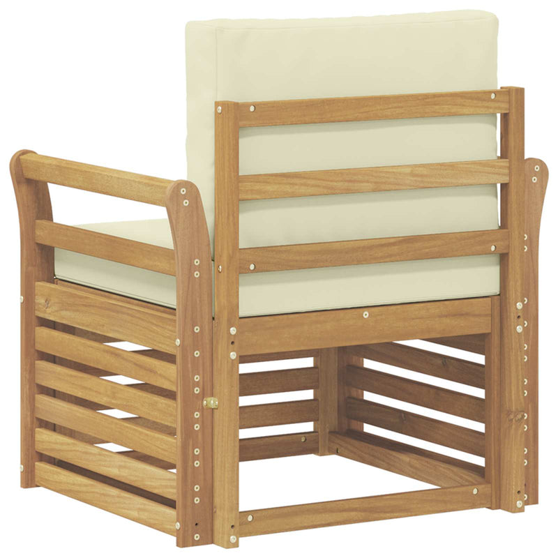Set de canapele de exterior Poliester Alb