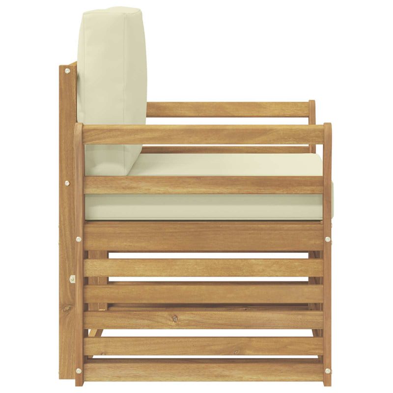 Set de canapele de exterior Poliester Alb