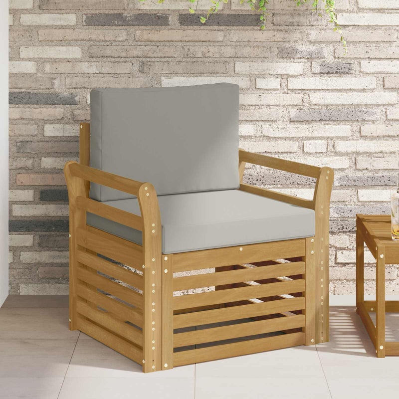 Set de canapele de exterior Poliester Alb