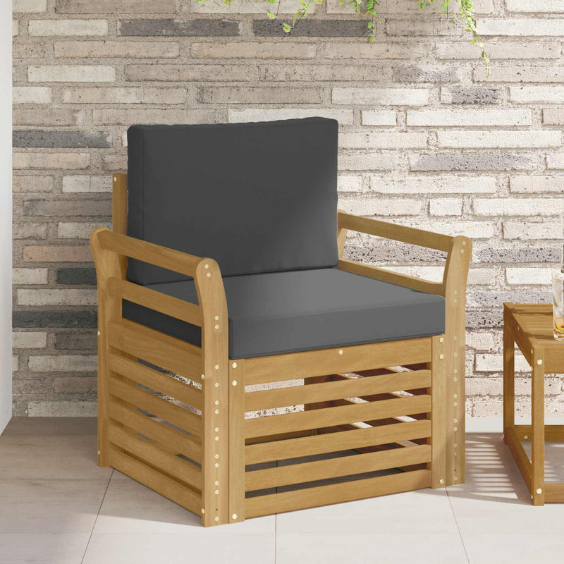 Set de canapele de exterior Poliester Alb