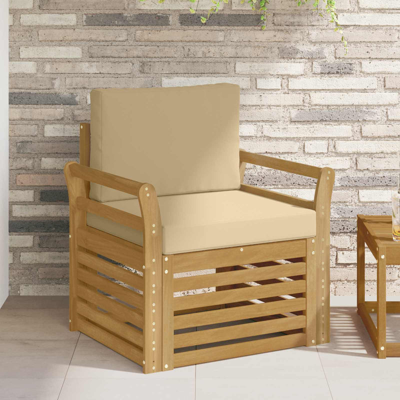 Set de canapele de exterior Poliester Alb