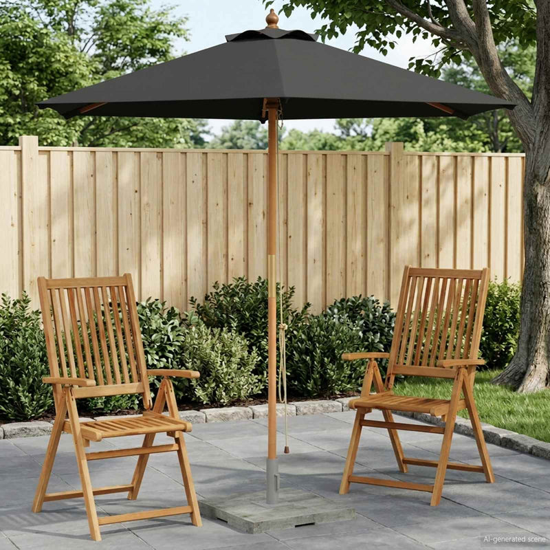 Parasol de Grădină Ø 240 x 237 cm Lemn de eucalipt masiv