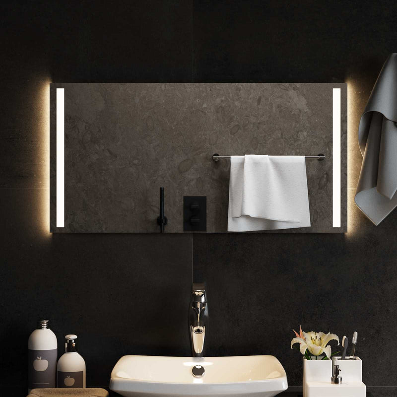 Oglindă de baie cu LED Transparent 80 x 40 cm sticlă securizată