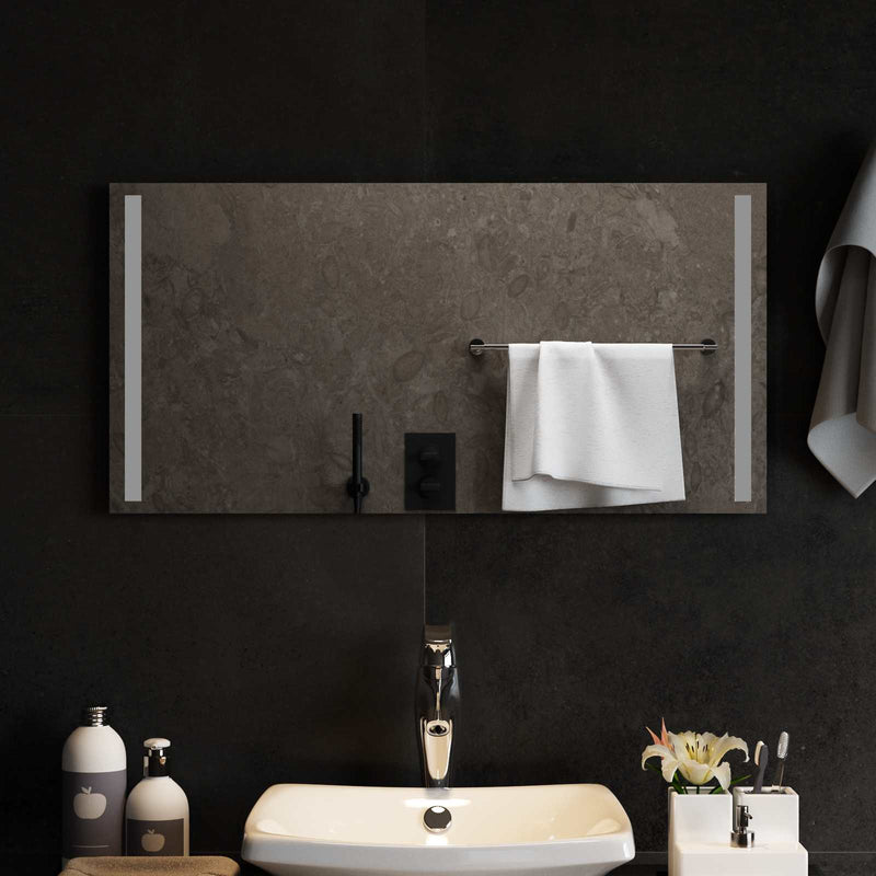 Oglindă de baie cu LED Transparent 80 x 40 cm sticlă securizată