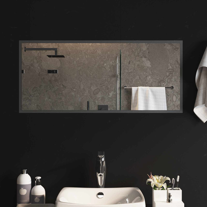 Oglindă de baie cu LED Transparent 90 x 40 cm sticlă securizată