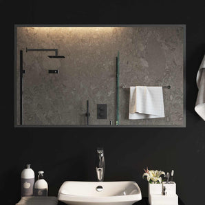 Oglindă de baie cu LED cu oglindă Transparent 100 x 60 cm