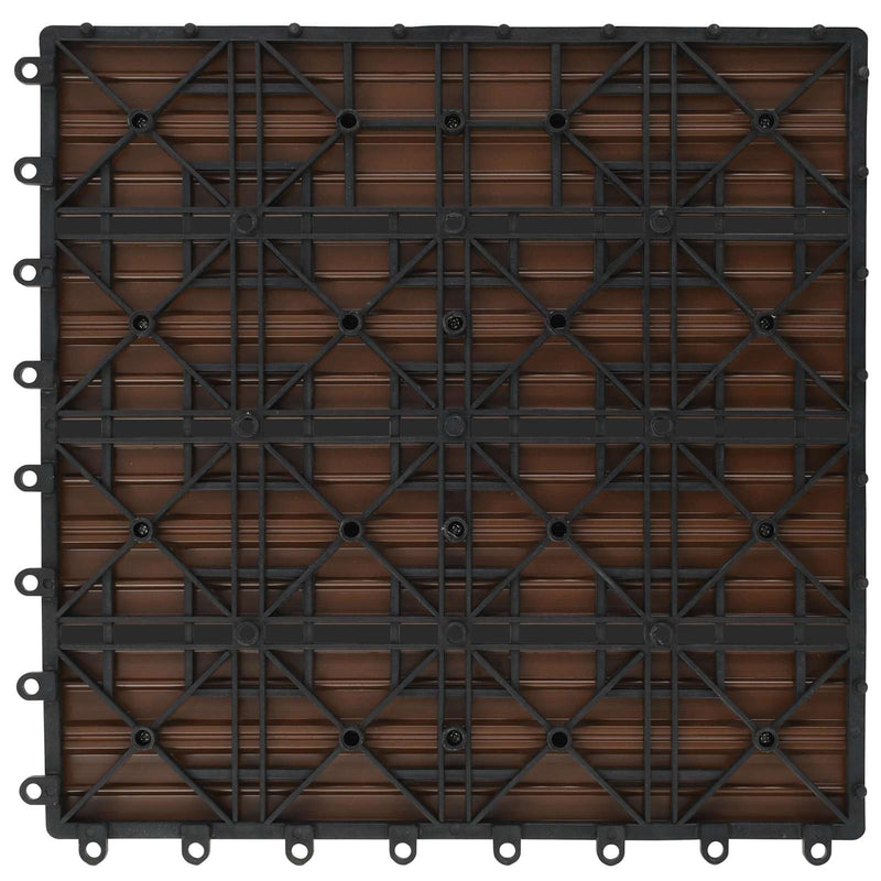 Plăci pentru Deck 22 buc. Maro 30 x 30 cm WPC