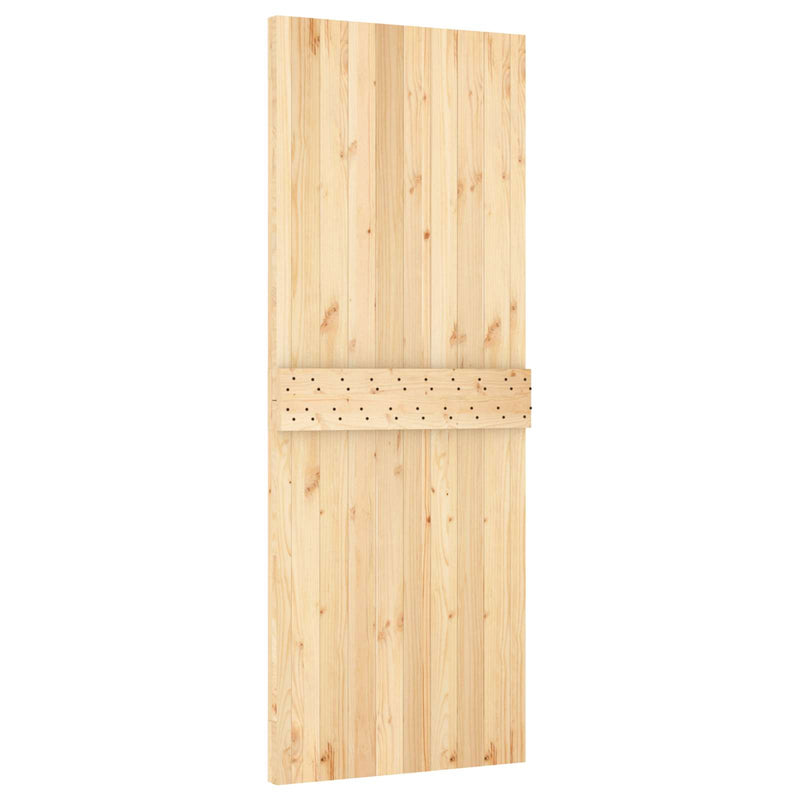 Ușă glisantă 80 x 210 cm Lemn de Pin Solid (Nefinisat)