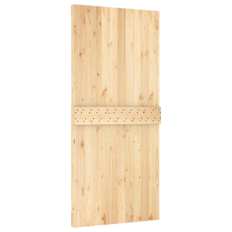 Ușă glisantă 95 x 210 cm Lemn de Pin Solid (Nefinisat)