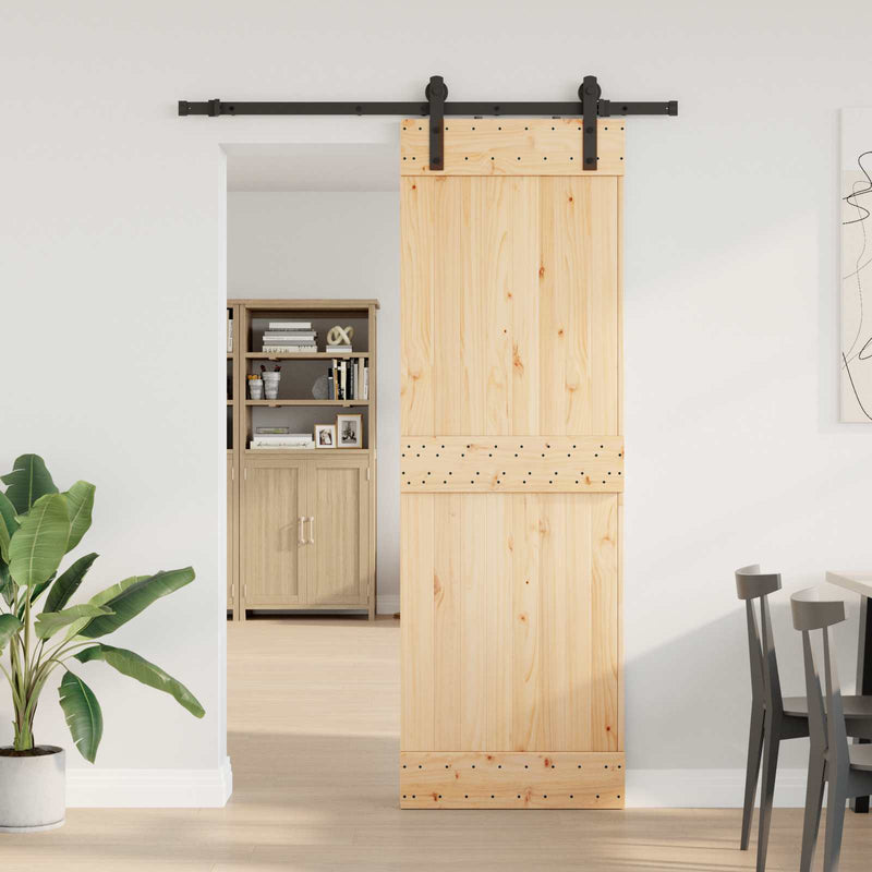 Ușă glisantă NARVIK Natural și Negru 70 x 210 cm (152,5 cm)