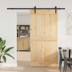 Ușă glisantă NARVIK Natural și Negru 100 x 210 cm (213,5 cm)