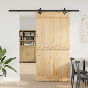 Ușă glisantă NARVIK Natural și Negru 100 x 210 cm (213,5 cm)