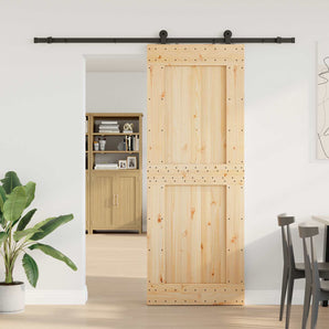 Ușă glisantă NARVIK 85 x 210 cm (213,5 cm) Natural și Negru