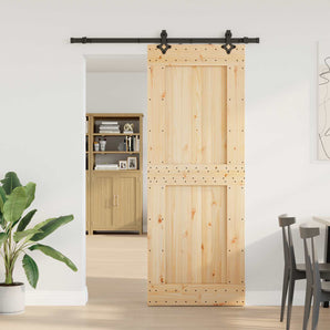 Ușă glisantă NARVIK Natural și Negru 85 x 210 cm (152,5 cm)