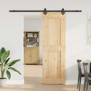 Ușă glisantă NARVIK Natural și Negru 70 x 210 cm (213,5 cm)