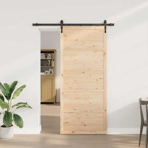 Ușă glisantă 80 x 208 cm Lemn masiv de pin natural