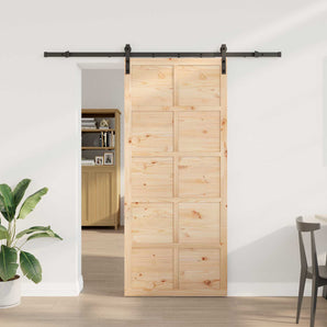 Ușă glisantă natural 80 x 208 cm Lemn masiv de pin