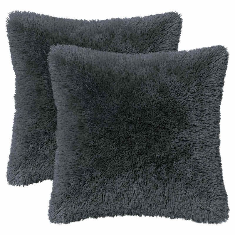 Pernă cu pernă HEERLEN 2 buc. Antracit Fleece PV