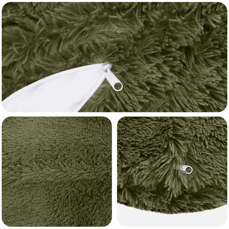 Pernă cu pernă HEERLEN 6 buc. Verde Fleece PV