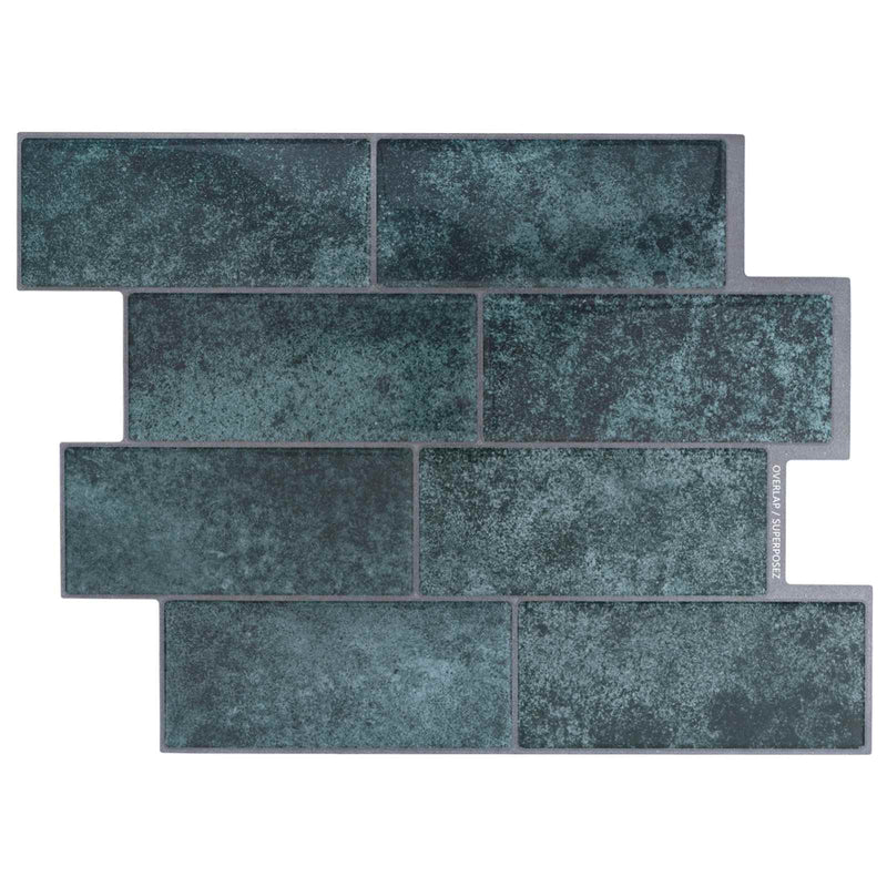 Placă de metrou 10 buc. Verde-albăstrui 29 x 21 cm