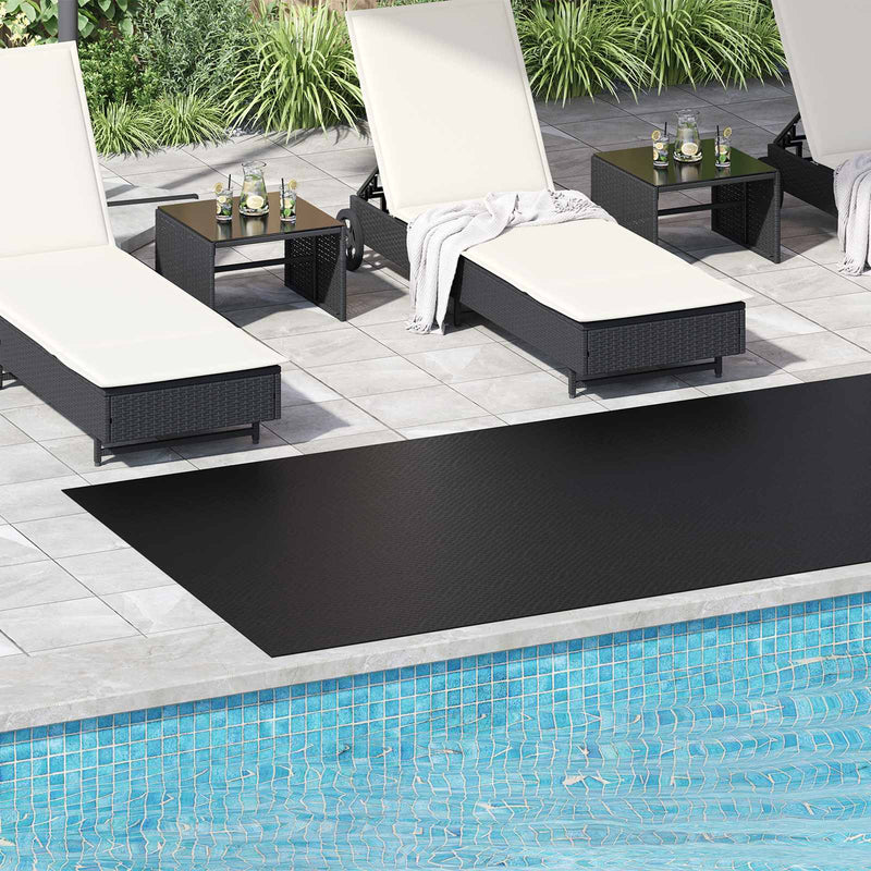Mat pentru Podea Negru 1,5 x 4 m Cauciuc