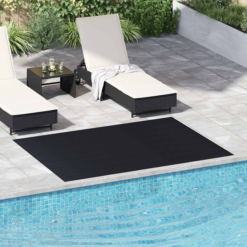 Mat pentru Podea Negru 1,5 x 2 m Cauciuc