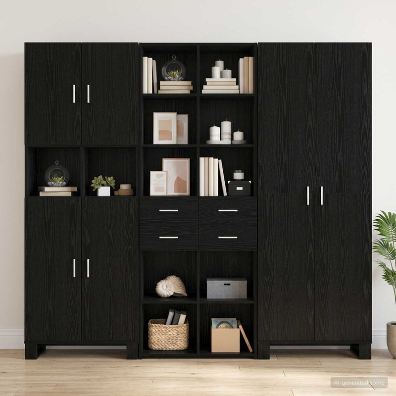 Bibliotecă Stejar negru 30 x 42.4 x 185.2 cm