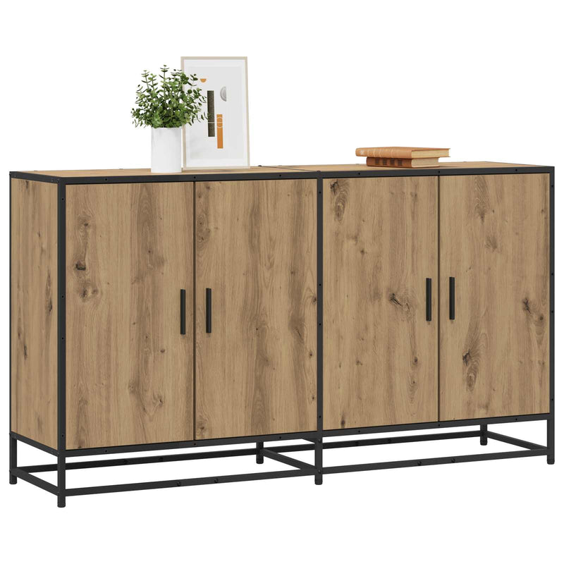 Bufet Stejar Artizanal 134 x 35 x 76 cm Lemn prelucrat
