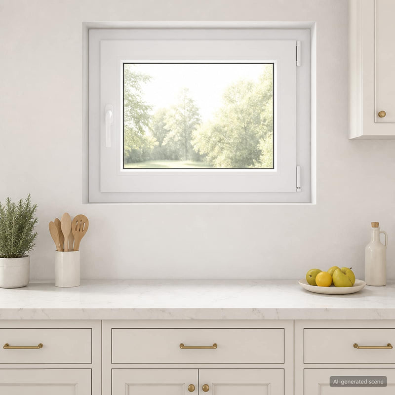 Fereastră pentru subsol RISOR 75 x 50 cm PVC și Sticlă