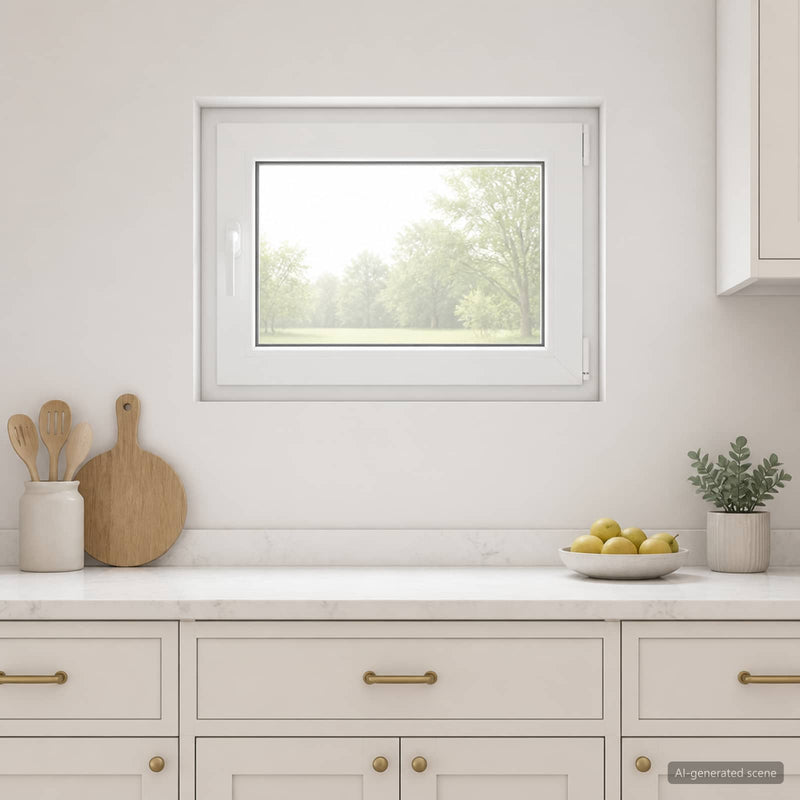 Fereastră pentru subsol RISOR 80 x 55 cm PVC și Sticlă