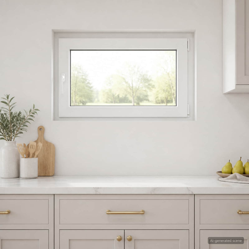 Fereastră pentru subsol RISOR 90 x 55 cm PVC și Sticlă