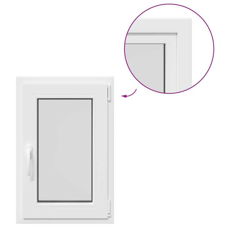 Fereastră pentru subsol RISOR 40 x 70 cm PVC și Sticlă