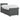 Pat boxspring cu saltea Gri închis 90 x 190 cm Țesătură