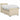 Pat boxspring cu saltea cu headboard Crem 90 x 190 cm Țesătură