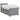 Pat boxspring cu saltea Gri deschis 90 x 190 cm Țesătură