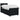 Pat boxspring cu saltea Negru 100 x 200 cm Țesătură