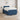 Pat boxspring cu saltea albastru 120 x 200 cm Țesătură
