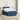 Pat boxspring cu saltea albastru 120 x 190 cm Țesătură